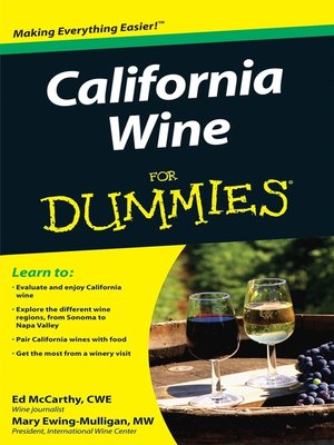 cover image of California Wine For Dummies